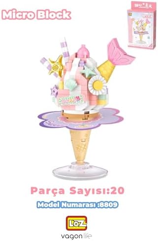 LOZ Micro Block Serisi Bardak Dondurma Figürü 200 Parça Oyuncak Yapım Seti FFLZ-8809