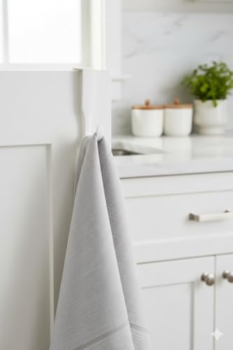 12 Adet Çok Amaçlı Askı – Kapı Arkası, Dolap, Çekmece ve Havlupan Uyumlu, Mutfak ve Banyo İçin Pratik Plastik Askı, Kalorifer Peteğine Asılabilir Seti
