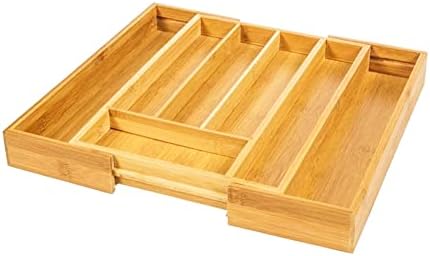 7 Bölmeli Bambu Kaşıklık Antibakteriel Çekmece içi Düzenleyici Organizer - Görsel 2