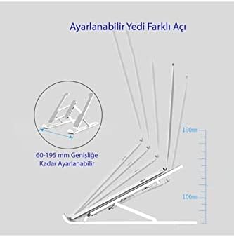Alternative view of Macbook Laptop Bilgisayar Standı Notebook Özel Yükseltici Stand Tablet Tutucu Ayarlı Metal metal stand