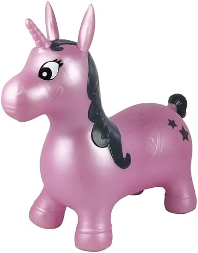 Alternative view of Lexibook Unicorn şişme atlama makinesi, kapalı ve açık, ergonomik tasarım, el pompası dahil, pembe, BG050UNI