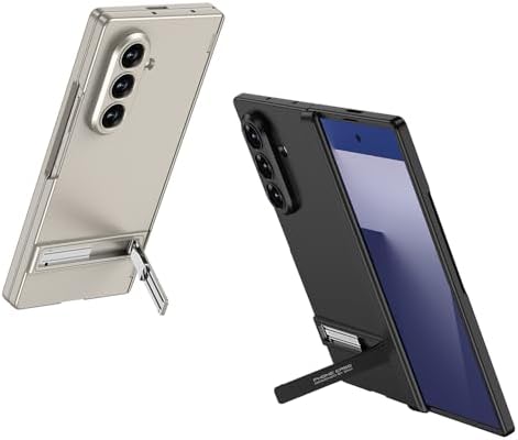 Senon Galaxy Z Fold 7 Kılıf Zore Kıpta Standlı Kapak (Siyah)