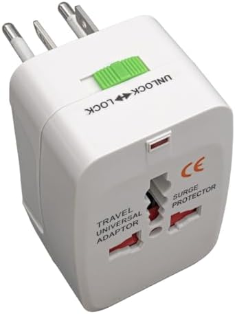 Evrensel Priz Çevirici Seyahat Tipi Universal Adaptör – İngiliz, Amerikan ve Avustralya Fiş Uyumlu, +150 Ülke İçin Priz Çevirici (Voltaj Dönüştürmez)