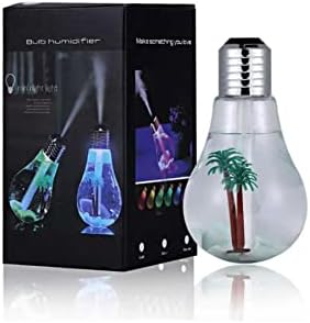 Ampul Şekilli Oda/hava Nemlendirici Usb Su Hazneli Sıcak Soğuk Buharlı 7 Led Işıklı Gece Lambası - Görsel 2