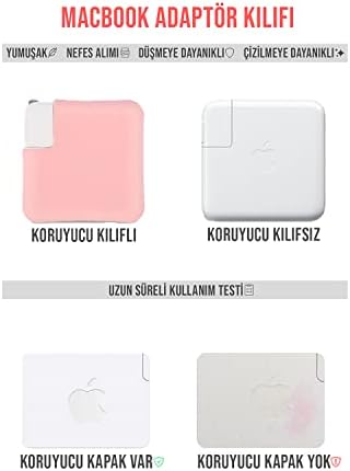 Alternative view of MacBook Şarj Adaptör Kılıfı Silikon 96W 87W 85W MagSafe USB-C Uyumlu A3427 A3185 A2992 A2779 A2442 A2141 A1990 A1707 A1398 A1297 A1286 | Esnek İnce Koruyucu Kapak Beyaz