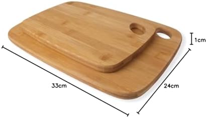 Alternative view of 2'li Bambu Kesme Tahtası Dikdörtgen Özel Tasarım, Bambu Kesme Tahtası - Büyük 33x24x1cm Küçük 28x20x1cm