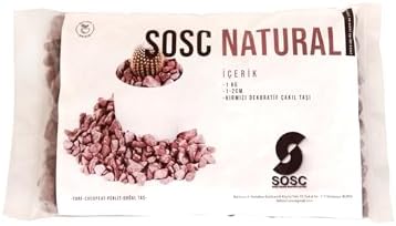 Bordo Çakıl Taşı Dolomit Taşı Bahçe Süsü Akvaryum Taşı Dere Çakıl Taşı 2-3 Cm 1 Kg - Görsel 2