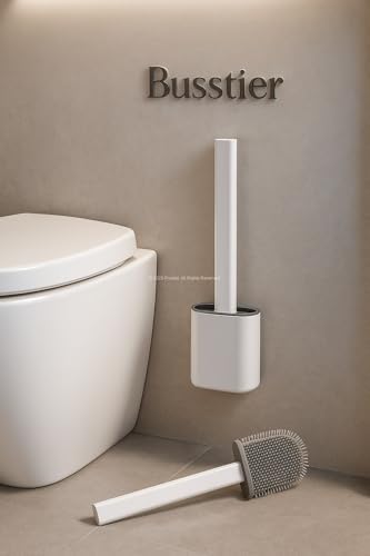 Yapıştırılabilir Tuvalet Fırçası, Silikon Klozet Temizleme Seti, Duvar Tipi Askılı, Kompakt Tasarım, Koku Önleyici, Esnek Uçlu, Hijyenik Banyo Fırçası