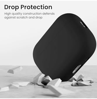 CaseOnn Kılıf Askı Aparatlı Lansman Siyah Siyah Apple AirPods Pro 3 ile uyumlu