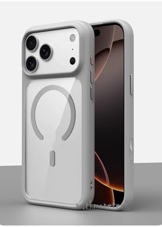 - iPhone 17 Pro Max ile uyumlu Kılıf Magsafe Wireless Şarj Özellikli Tam Koruma Renkli Sert Silikon Lansman Kapak