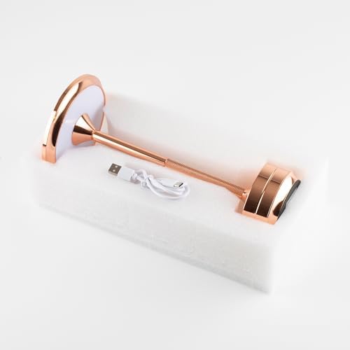 Alternative view of Amber LED Dekoratif Masa Lambası Dokunmatik Şarj Edilebilir Dim Edilebilir (Rose Gold)