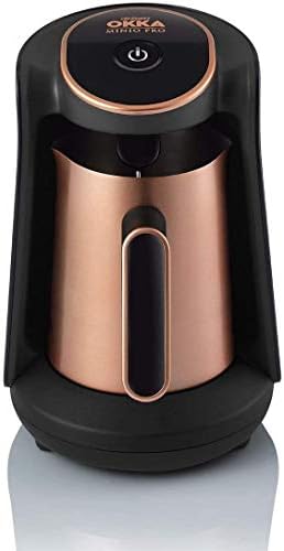 Okka  OK0010 OKKA Minio Pro Türk Kahvesi Makinesi, 4 Fincan, 480W, 16.5x16x22.5 cm, Paslanmaz Çelik, Bakır