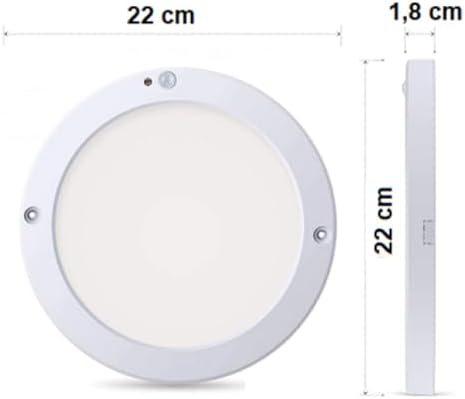 Alternative view of 20W Gece Gündüz Sensörlü Sıva Üstü Tavan Armatür Cata Bologna Slim Kasa Panel LED Armatür 2050 Lm (Gün Işığı)
