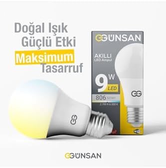 Alternative view of Akıllı Wifi LED Ampul Beyaz Işık Sesli Komut & Tuya & Smart Life Uyumlu (9W 2700K-6500K Ayarl