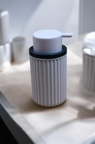 3 Parça Sert Plastik Banyo Seti/Sıvı Sabunluk, Diş Fırçalık ve Katı Sabunluk-Toz Pembe - Görsel 2