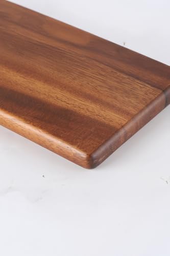 Doğal Akasya Ahşap Kesme Tahtası Saplı, Et, Peynir, Ekmek, Sebze ve Meyve Servis Tepsisi için Ahşap Mutfak Doğrama Tahtası (46 * 18.5 * 1.5cm) - Görsel 3