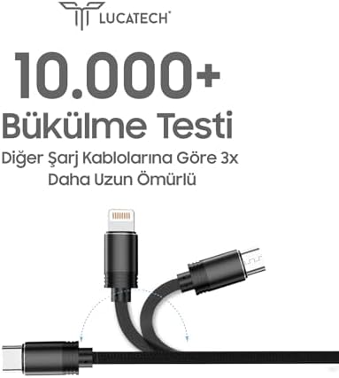 USB Lightning Hızlı Şarj Kablosu