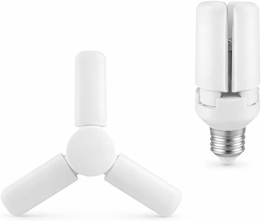 Alternative view of 3 Kollu Katlanabilir LED Tavan Ampulü E27 Duy Uyumlu Yüksek Parlaklık Enerji Tasarruflu Modern Tavan Aydınlatma Armatürü Ev Ofis Yatak Odası Salon İçin