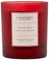 Casandra Divine Trio Soya Mum – Mandalina & Gül & Sandal Ağacı Kokulu Dekoratif Aromaterapi Mum - Görsel 3
