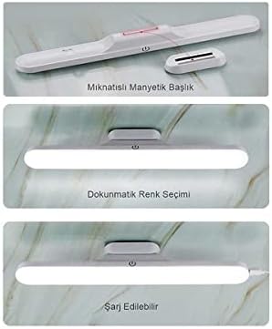 Martı Cabınet Şarjlı Kolay Taşınabilir Mıknatıslı Led Işık Kablosuz Kademeli 3 Renk Aplik - Görsel 3