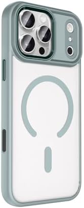 Senon Apple iPhone 17 Pro Max İçin Kılıf Magsafe Uyumlu Şarj Özellikli Zore Krom M-safe Silikon Kapak (Gri)