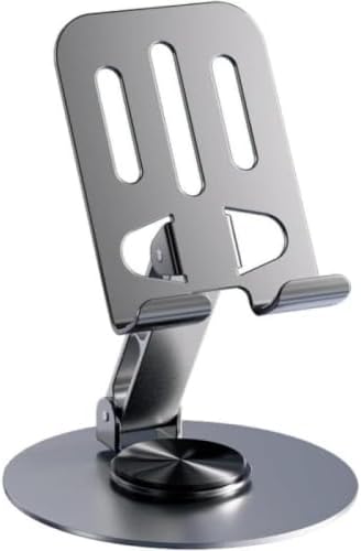 Alternative view of 360° Döner Metal Telefon ve Tablet Tutucu Stand, Katlanabilir Teleskopik, Silikon Pedli, Kaymaz Tabanlı, Ev Ofis Seyahat İçin Pratik Çözüm