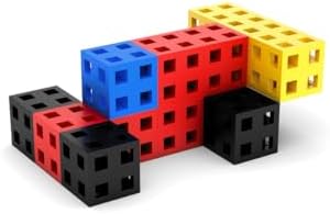 Alternative view of Meli 200 adet küp yapı taşı seti, 3 yaşından büyük çocuklar için yaratıcı oyuncak, 3D yapı, 8 renk, 2 x 2 x 2 cm, BPA içermez, CE sertifikalı, yaratıcılığı teşvik eder