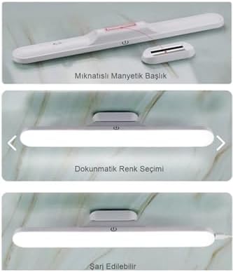 Ct-5249 Dokunmatik Anahtarlı Led Aplik 3 Renk Yanma Modlu,Beyaz,