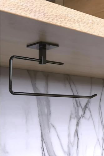 Rulo Havluluk Peçetelik, Yapışkanlı, Pratik Banyo Askısı, Kağıt Rulo Havluluk, Siyah