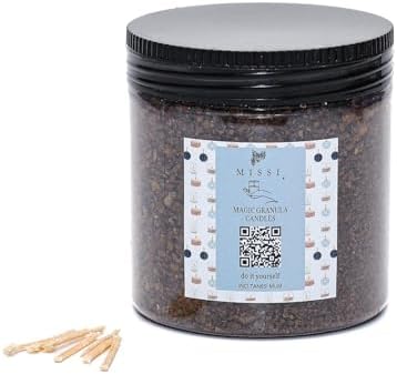 Black Vanilya Kokulu Siyah Yaratıcı İnci Tozu Mum (30 adet fitil ile birlikte)-250 gr - Görsel 2