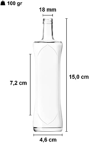 100 ml Şeffaf Piramit Sosluk 100 cc Kapaklı Kavisli Cam Şişe 6 Adet (Gümüş (Metal))