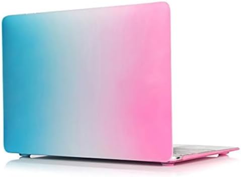Alternative view of MacBook Air 13 İnç Kılıf A1369 A1466 Uyumlu Pembe Mavi Geçişli Hard Case Sert Koruyucu Kapak Gradient Ombre Laptop Case 2010-2017 Rainbow 01