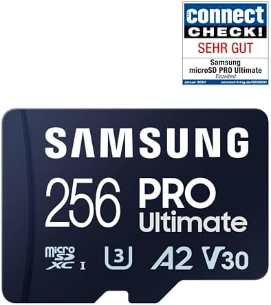 Alternative view of PRO Ultimate microSD kart + SD adaptörü, 256 GB, akıllı telefonlar, drone ve aksiyon kamerası, UHS-I U3, 200 MB/s okuma, 130 MB/s yazma, MB-MY256SA/WW
