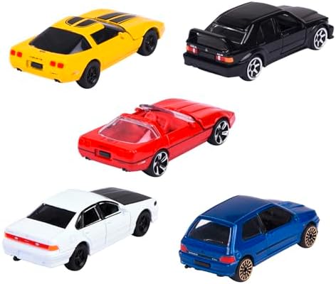 , 212052021,  Youngster 90s 5 Li Araç Seti, Die-Cast (Metal), 7,5 cm, Açılabilir Parçalar, , Serbest Tekerlekli
