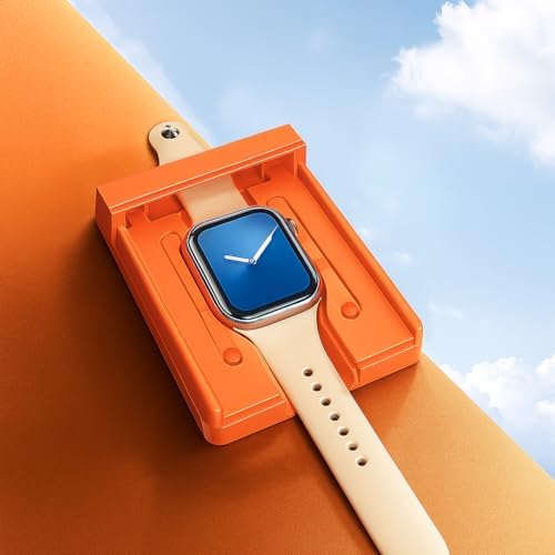 [Apple Watch 9 8 7 45mmiçin Takma Aparatlı Ekran Koruyucu] Kırılmaz Kolay Kurulum Kitli Yüksek Hassasiyetli Nano Cam