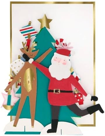 Alternative view of - Festive Honeycomb Tree Card - Yeni Yıl Ağacı Tebrik Kartı