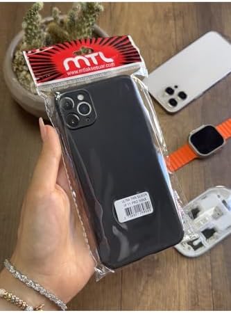 Süper İnce Mat Ultra Thin Silikon Kılıf Siyah iPhone 11 Pro Max ile uyumlu