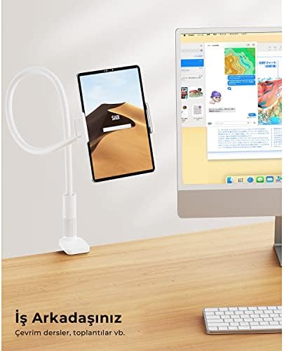 Saiji Datura IS 100CM Akrobat Flexible Ayarlanabilir Telefon Tablet Tutucu Beyaz - Görsel 2