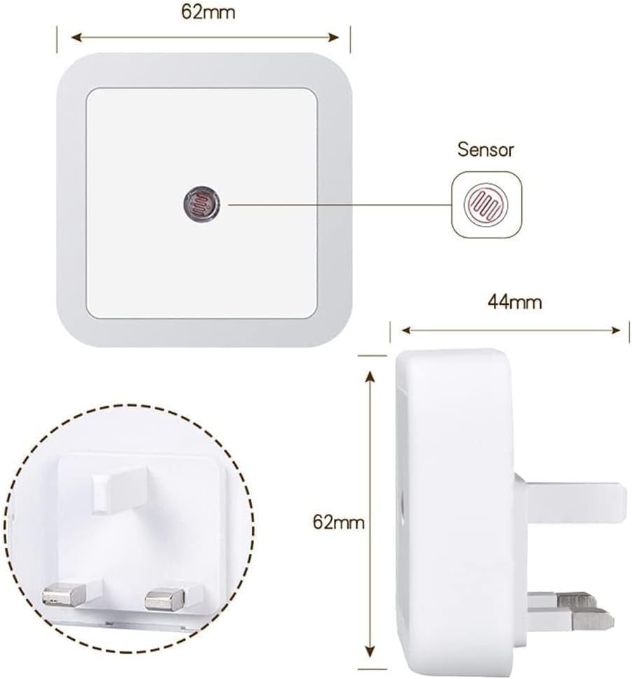 Alternative view of Aputue LED Gece Lambası, duvara takılan gece lambası, alacakaranlık sensörlü, 0.5w enerji tasarruflu, koridor, merdiven, mutfak, banyo ve yatak odaları için ideal (6'lı paket)