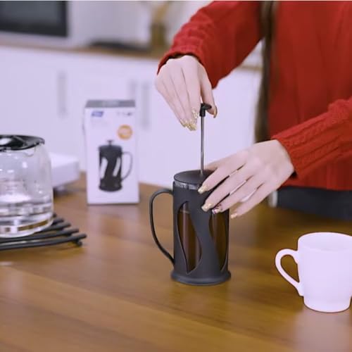 Alternative view of Kahve & Çay Presi, Paslanmaz Metal Süzgeçli Coffee French Press, Bitki Çayı Demliği (Siyah)