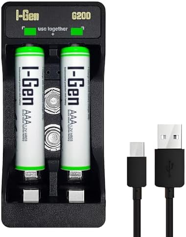 Alternative view of I-Gen Batteries G265 2’li AA/AAA/9V Pil Şarj Aleti + 2 Adet AAA 650 mAh 1.2 V Ni-MH Şarjlı İnce Kalem Pil Seti