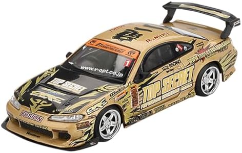 Alternative view of 1:64 Mini GT Nissan Silvia (S15) Top Secret D1GP Diecast Model Araba