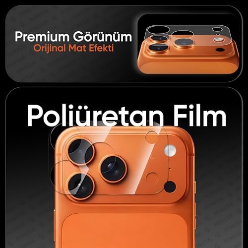 iPhone 17 Pro Max için Kolay Kurulum Kamera Adası Lens Etrafı Koruyucu TPU Film – Tam Kaplayan Koruma 2’li Paket (17 Pro Max) - Görsel 3