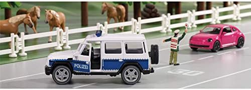 Alternative view of SIKU 2308, Mercedes-AMG G65 Polizeiauto mit Anhängerkupplung, 1:50, Metall/Kunststoff, Blau/Weiß, Auswechselbare Reifen