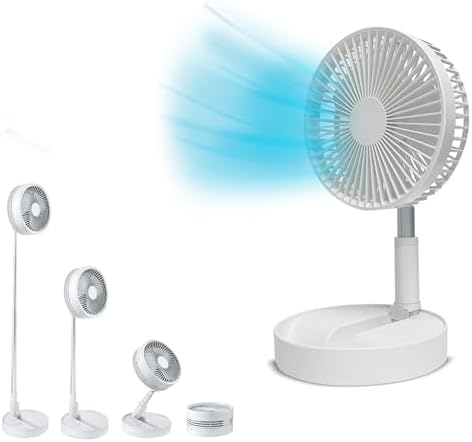 Alternative view of LIVINGTON Fold & Cold – Uzatılabilir Mini Vantilatör, Pilli, Güçlü USB Vantilatör, 10 Saat Çalışma Süresi, Esnek Ayaklı ve Masa Vantilatörü, 1 m Yüksekliğe Kadar Uzatılabilir