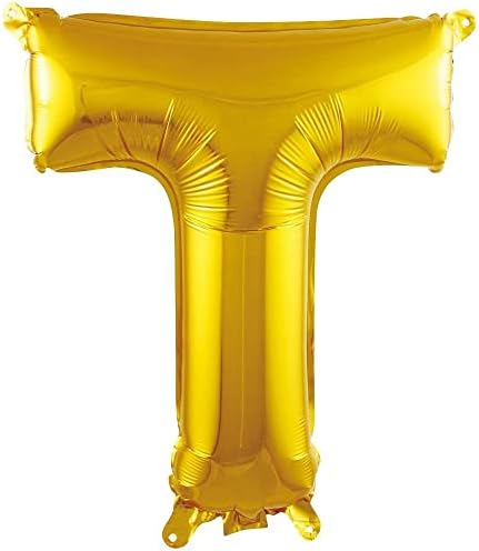 Alternative view of T Harfi 16 İnç Gold Renk Folyo Balon 36 CM (Altın)