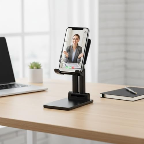 Alternative view of Profesyonel Masaüstü Telefon Tutucu -Yapışkanlı Ev ve Ofis Standı - 360 Derece Dönebilen Teleskopik Ayarlanabilir Kol