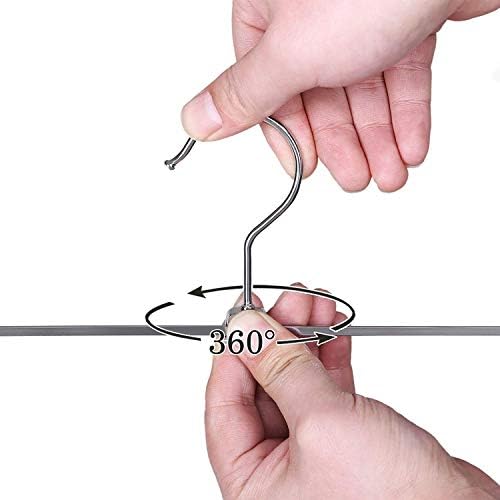CRI006-20 Metal Kıyafet/Pantolon Askısı, Pantolon, Çoraplar Etekler için, 40 x 10,5 cm (Ekstra Geniş) Kaymaz, Krom Kaplama, 20 Adet