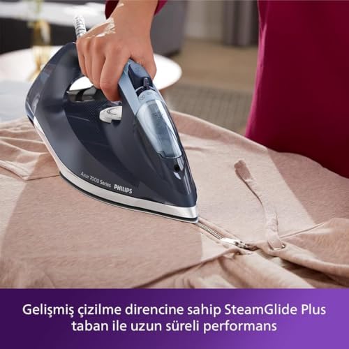 7000 Serisi Buharlı Ütü - 2800W, SteamGlide Plus Taban, 250 g Güçlendirme, 50 g/dk Sürekli Buhar, Otomatik Kapanma, Hızlı Kireç Temizleme (DST7030/20)