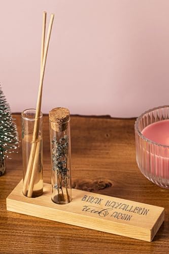 Alternative view of Hayellerin Çiçek Açsın Mottolu Dekoratif Set - Bambu Oda Kokusu Şişesi
